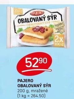 Sýr obalovaný mražený Pajero