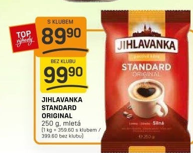 Mletá káva Standard Jihlavanka