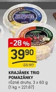 Pomazánky Trio Krajánek