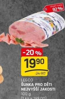 Šunka dětská nejvyšší jakosti LE&amp