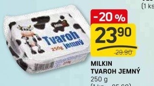 Tvaroh jemný Milkin