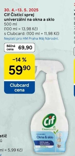 Čistič oken a skel univerzální Cif
