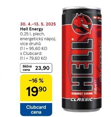 Energetický nápoj Hell