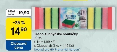 Houbičky na nádobí Tesco