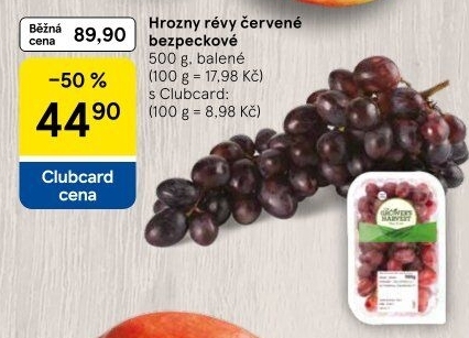 Hrozny červené bezsemenné The Grower'