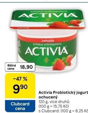 Jogurt ochucený Activia Danone