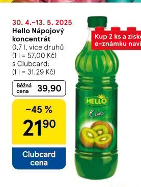 Nápojový koncentrát Hello