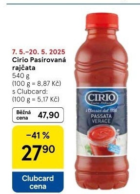 Pasírovaná rajčata Cirio
