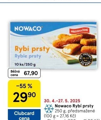 Rybí prsty předsmažené mražené Nowaco