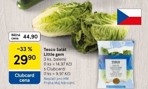 Salát little gem Tesco