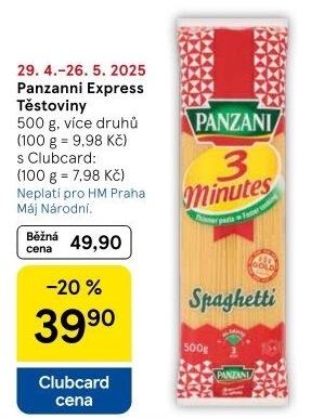 Těstoviny 3 Minutes Panzani