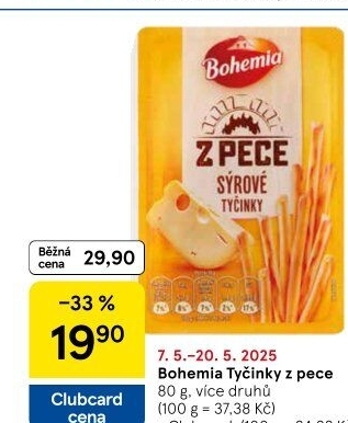 Tyčinky Z pece Bohemia Chips