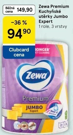Utěrky kuchyňské 3vrstvé Premium Jumbo Zewa