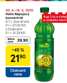 Nápojový koncentrát Hello