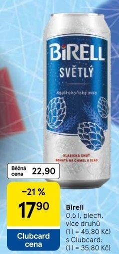 Nealkoholické pivo Birell