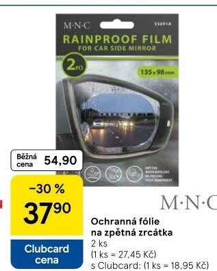 Ochranná fólie na zpětná zrcátka MNC