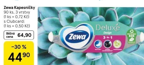 Papírové kapesníčky 3vrstvé Zewa - box