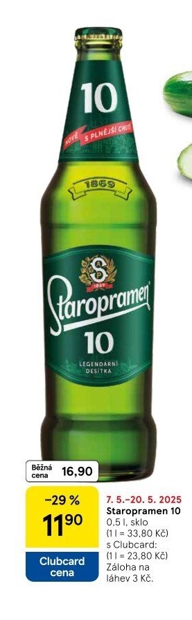 Pivo světlé výčepní 10° Staropramen