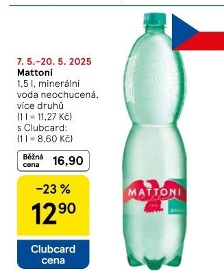 Přírodní voda Mattoni