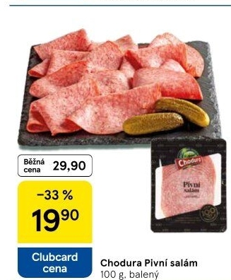 Salám pivní Beskydské uzeniny Chodura