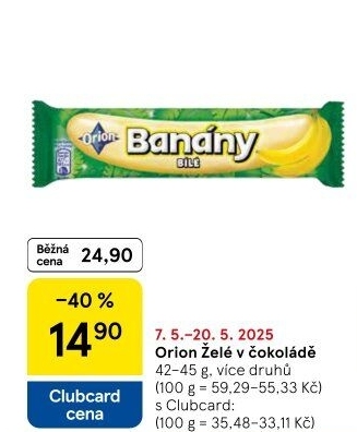 Tyčinky ovocné v čokoládě Orion