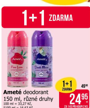 Deodorant sprej Ameté