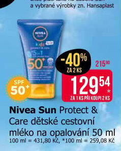 Mléko na opalování dětské SPF 50+ Protect&amp
