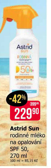 Mléko rodinné na opalování ve spreji OF 50 Astrid Sun