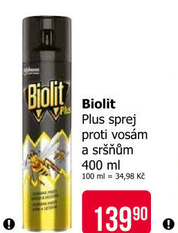 Přípravek proti vosám sprej Plus Biolit