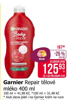 Tělové mléko Garnier