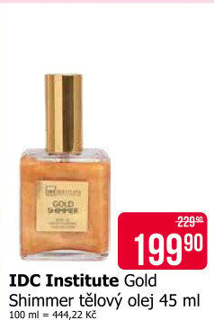 Tělový olej Gold Shimmer IDC Institute