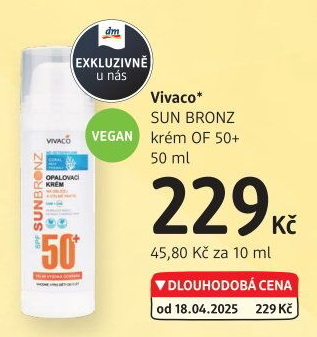 Krém na opalování OF 50+ Sun Vivaco