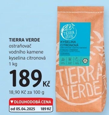 Kyselina citronová Tierra Verde