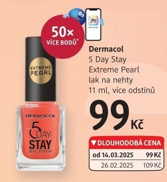 Lak na nehty 5 Day Stay Extreme Pearl Dermacol