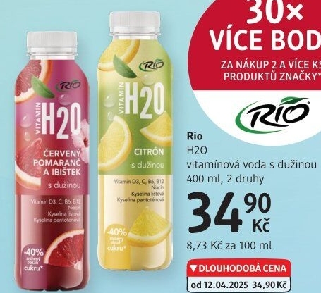 Vitamínová voda H2O Rio