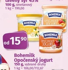 Jogurt ochucený Opočenský Bohemilk