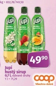 Sirup hustý Lahvinka Jupí