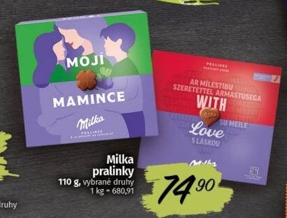Bonboniéra Pralinky Milka