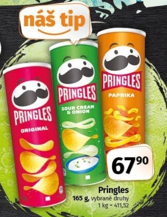 Chipsy Pringles - tubus