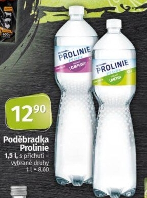 Ochucená voda Poděbradka Prolinie