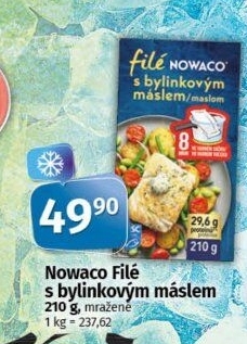 Rybí filé s máslem mražené Nowaco