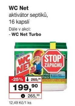 Aktivátor septiků biologický WC Net