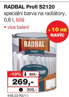 Barva na radiátory Radbal