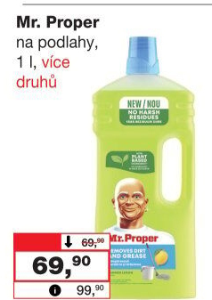 Čistič na podlahy Mr. Proper