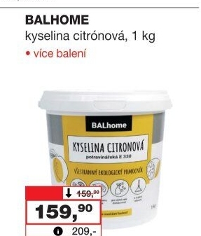 Kyselina citronová BALhome