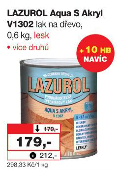 Lak na dřevo Aqua S Lazurol