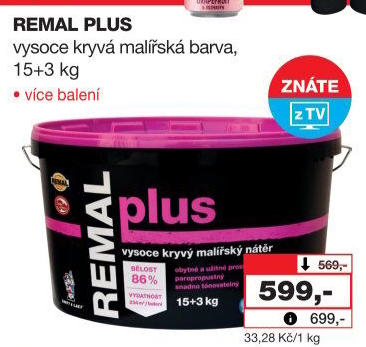 Malířský nátěr Plus Remal