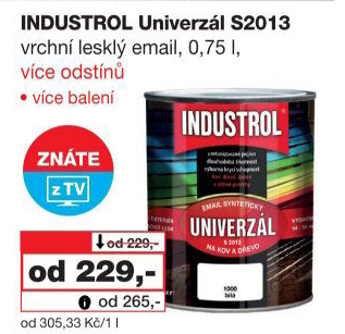 Nátěr na kov a dřevo Univerzál lesk Industrol