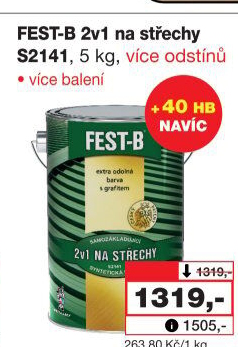 Nátěr na střechy Fest - B Barvy a laky Hostivař