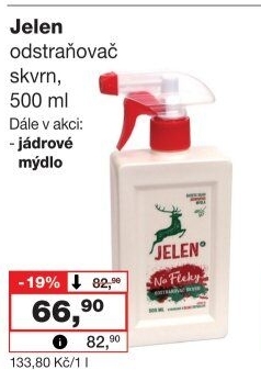 Odstraňovač skvrn ve spreji Jelen